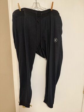 Hurley Black Men's Lounge Jogger Pants made with Nike Dri Fit fabric